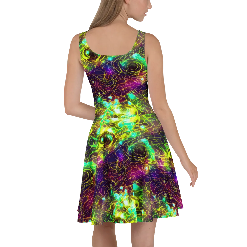 Glow Reef on Skater Dress — Back