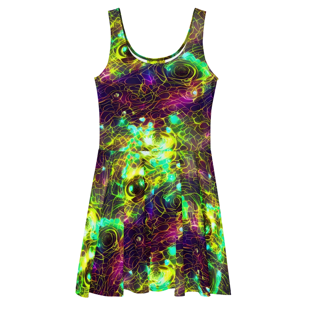 Glow Reef on Skater Dress — Front