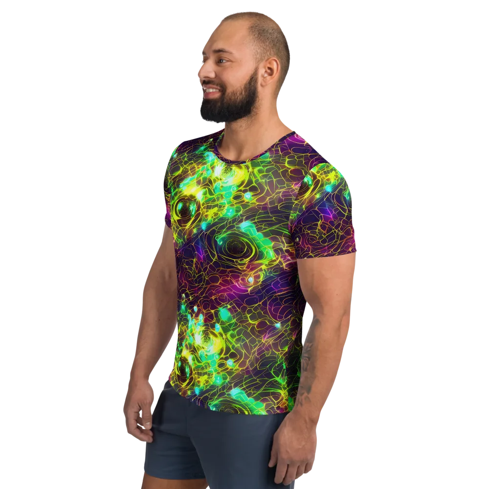 Glow Reef on Men's Athletic T-Shirt — Left