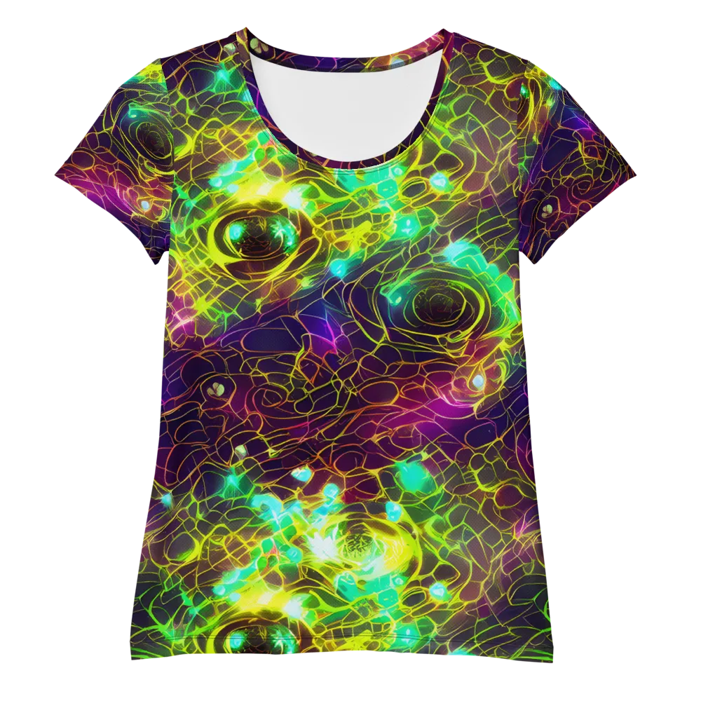 Glow Reef on Women's Athletic T-Shirt — Front