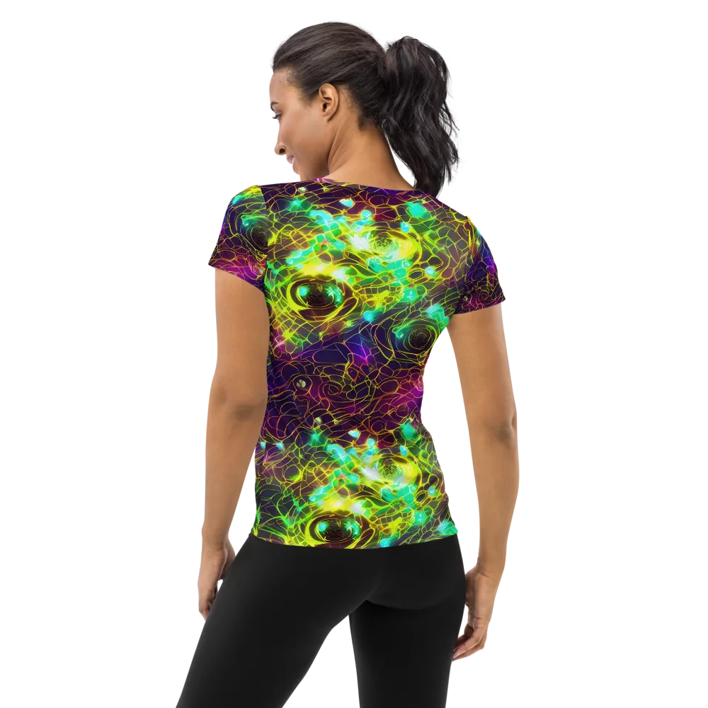 Glow Reef on Women's Athletic T-Shirt — Back