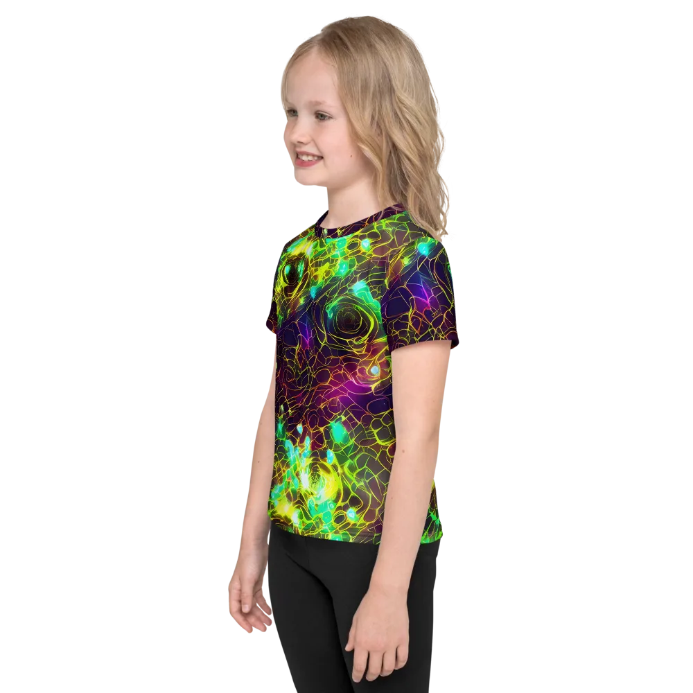 Glow Reef on Kids Crew Neck T-Shirt — Left