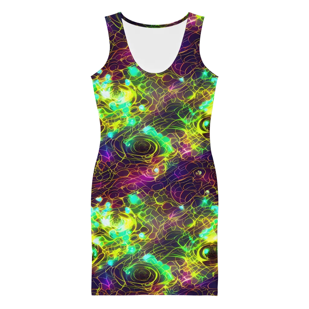 Glow Reef on Bodycon Dress — Front