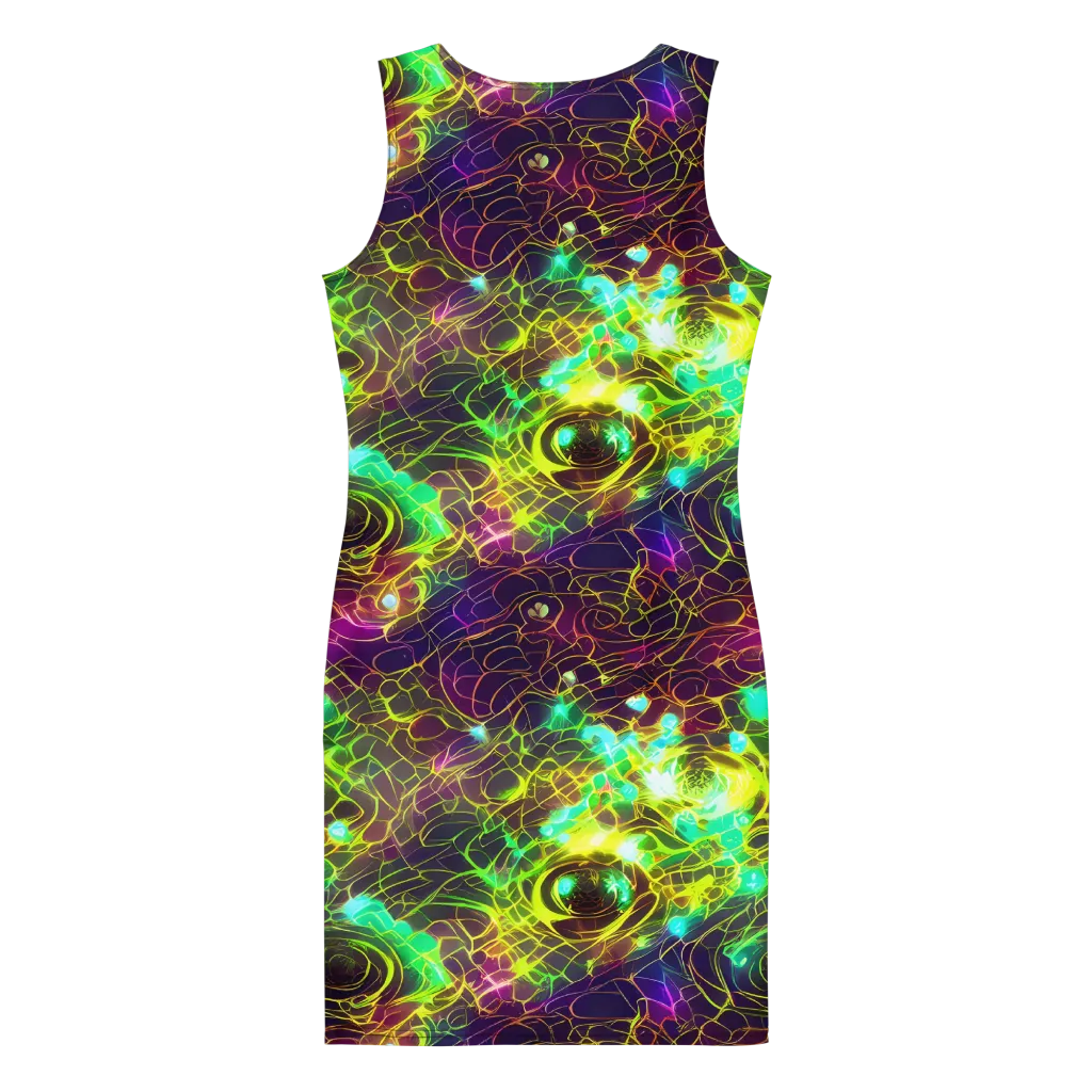 Glow Reef on Bodycon Dress — Back
