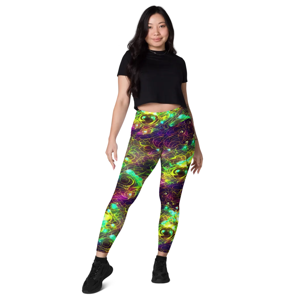 Glow Reef on Leggings with Pockets — Front