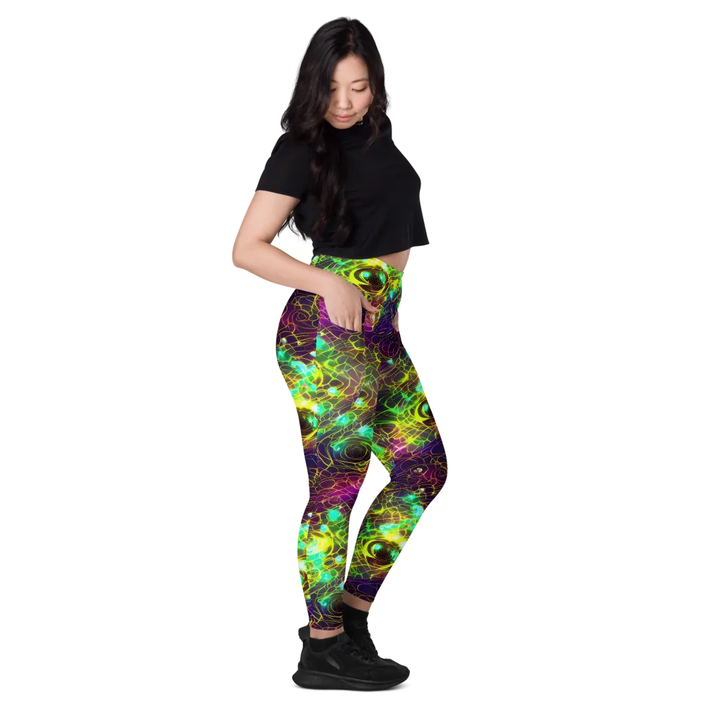 Glow Reef on Leggings with Pockets — Right