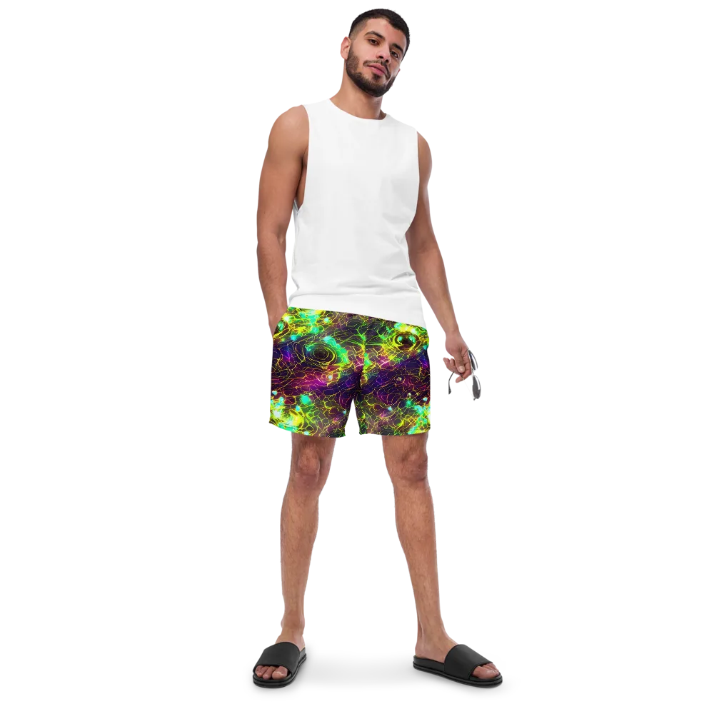 Glow Reef on Swim Trunks — Front