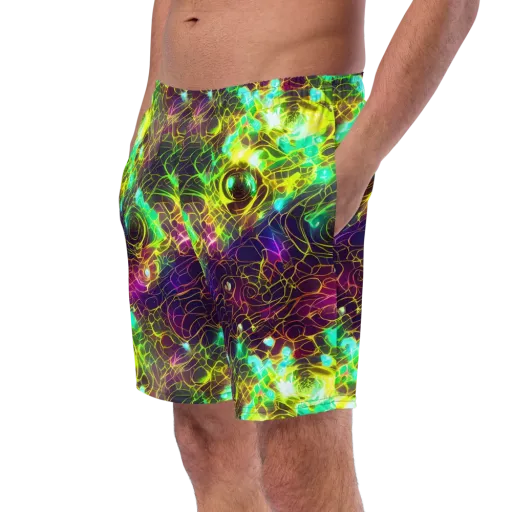 Glow Reef on a Swim Trunks