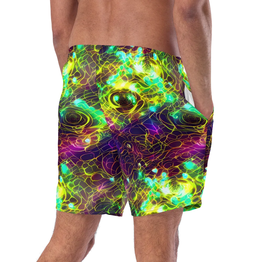 Glow Reef on Swim Trunks — Right Back