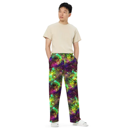 Glow Reef on a Wide-Leg Pants