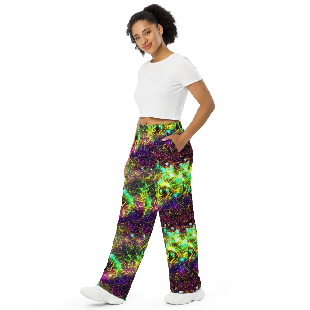 Glow Reef on Wide-Leg Pants — Left Front