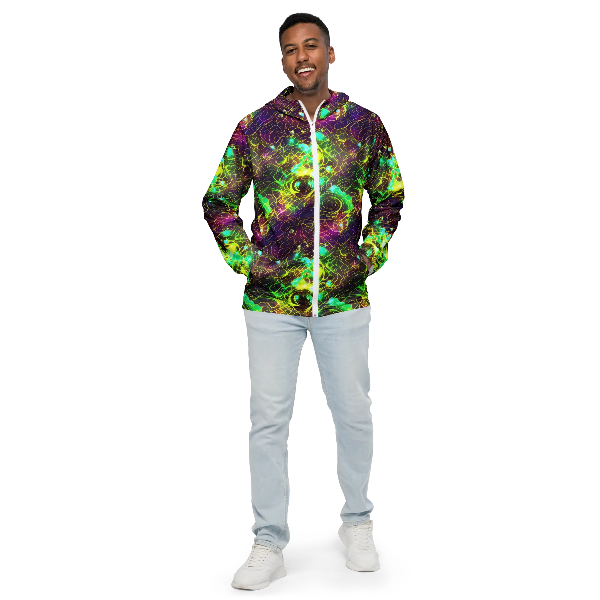 Glow Reef on Men's Windbreaker — Front