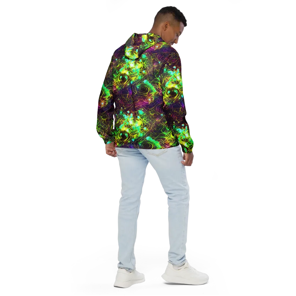 Glow Reef on Men's Windbreaker — Back