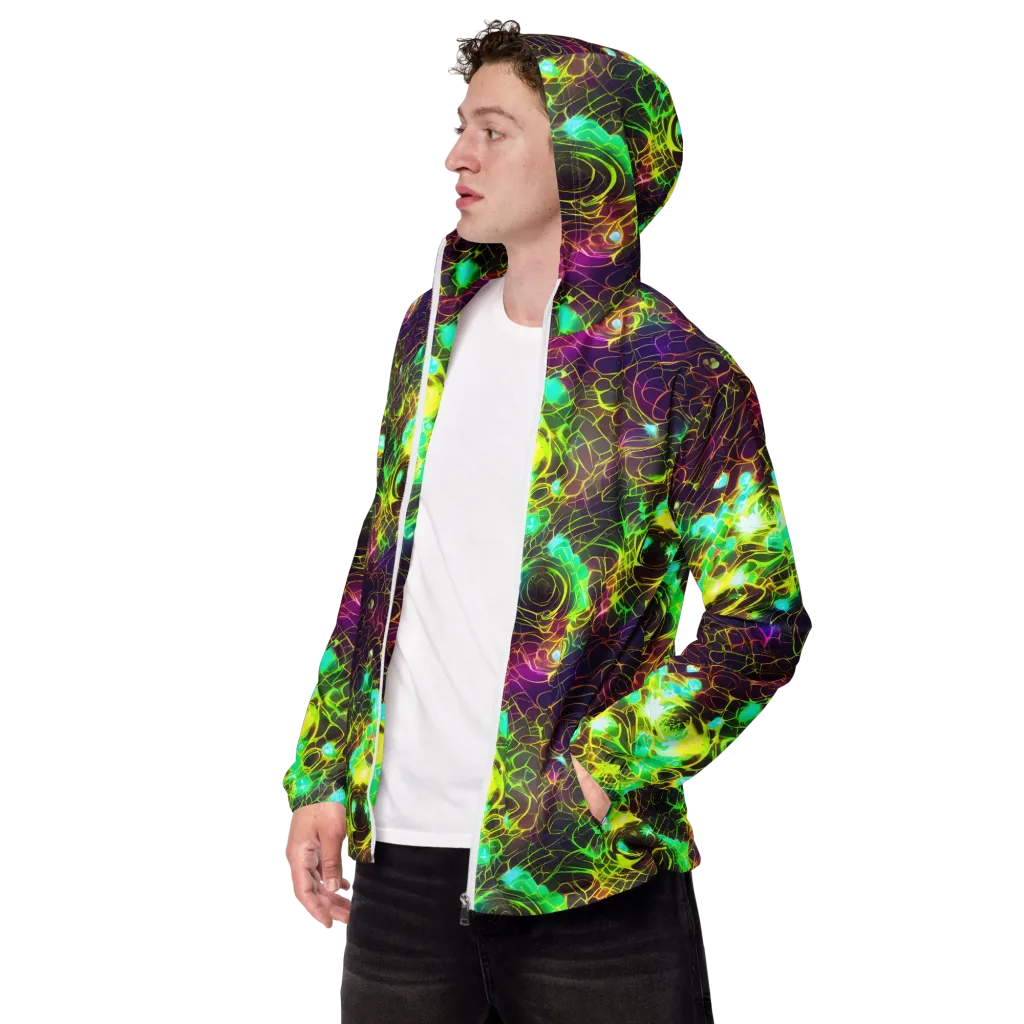 Glow Reef on Men's Windbreaker — Left Front