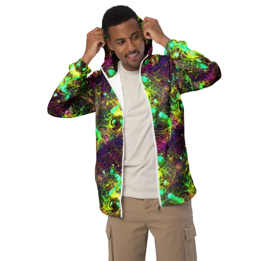Glow Reef on a Men's Windbreaker
