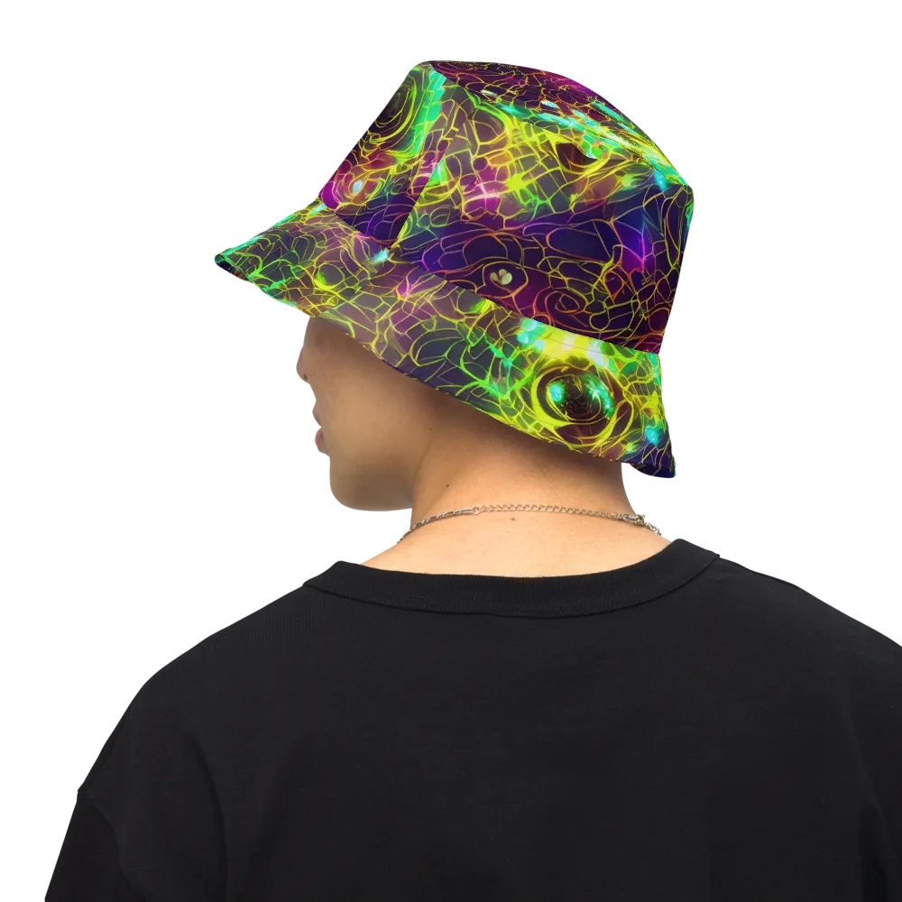 Glow Reef on Reversible Bucket Hat — Back Inside