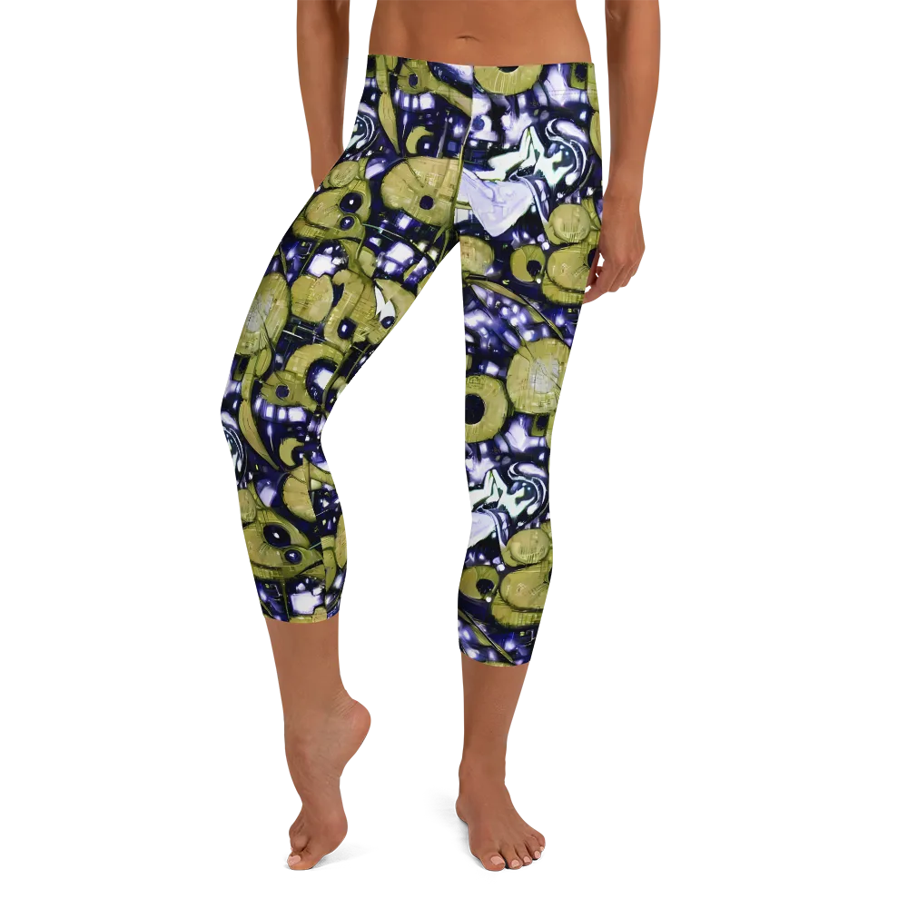 Olive Afterglow on Capri Leggings — Front
