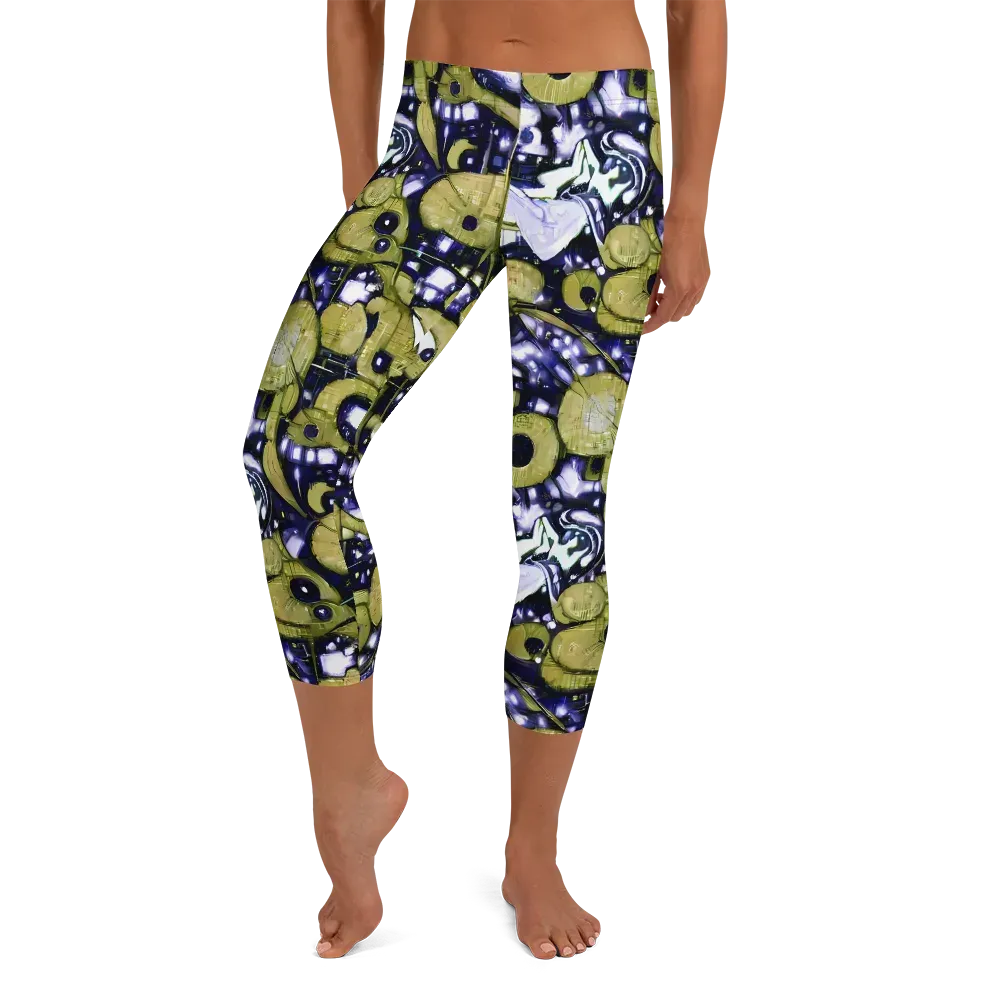 Olive Afterglow on Capri Leggings — Front