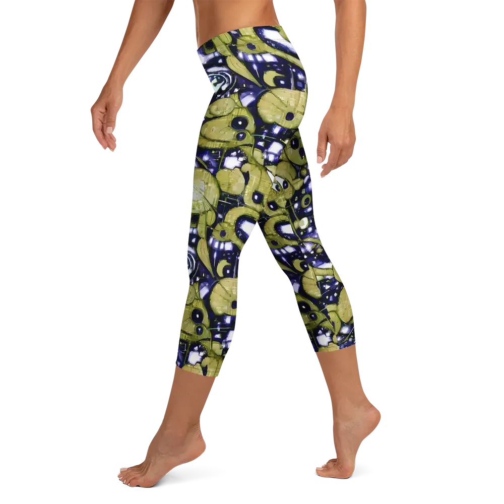 Olive Afterglow on Capri Leggings — Left
