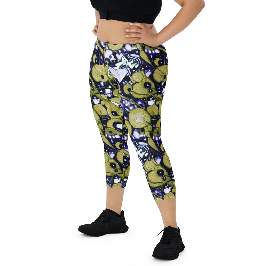 Olive Afterglow on Capri Leggings — Front