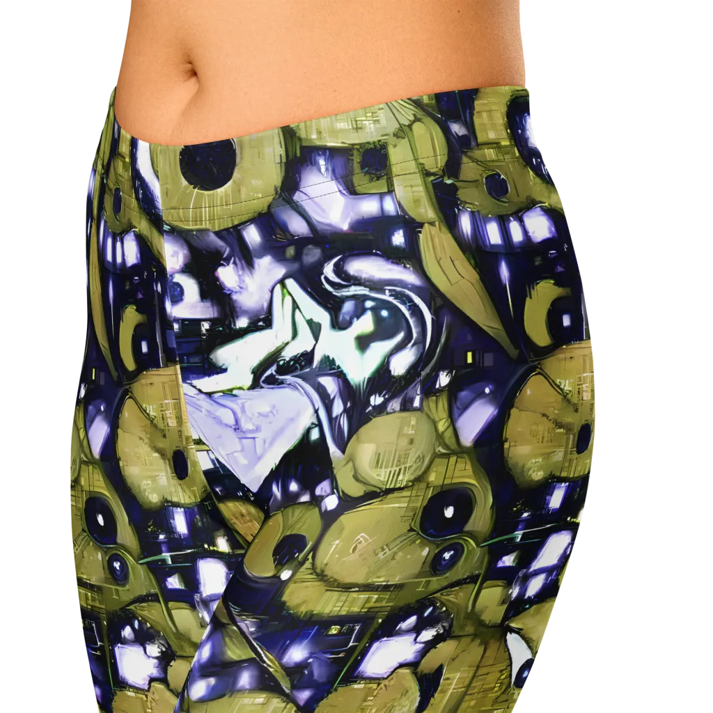Olive Afterglow on Capri Leggings — Zoomed-in