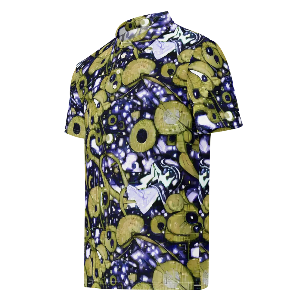 Olive Afterglow on Men's Slim Fit Polo Shirt — Left Front