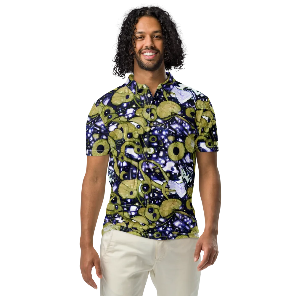 Olive Afterglow on Men's Slim Fit Polo Shirt — Front