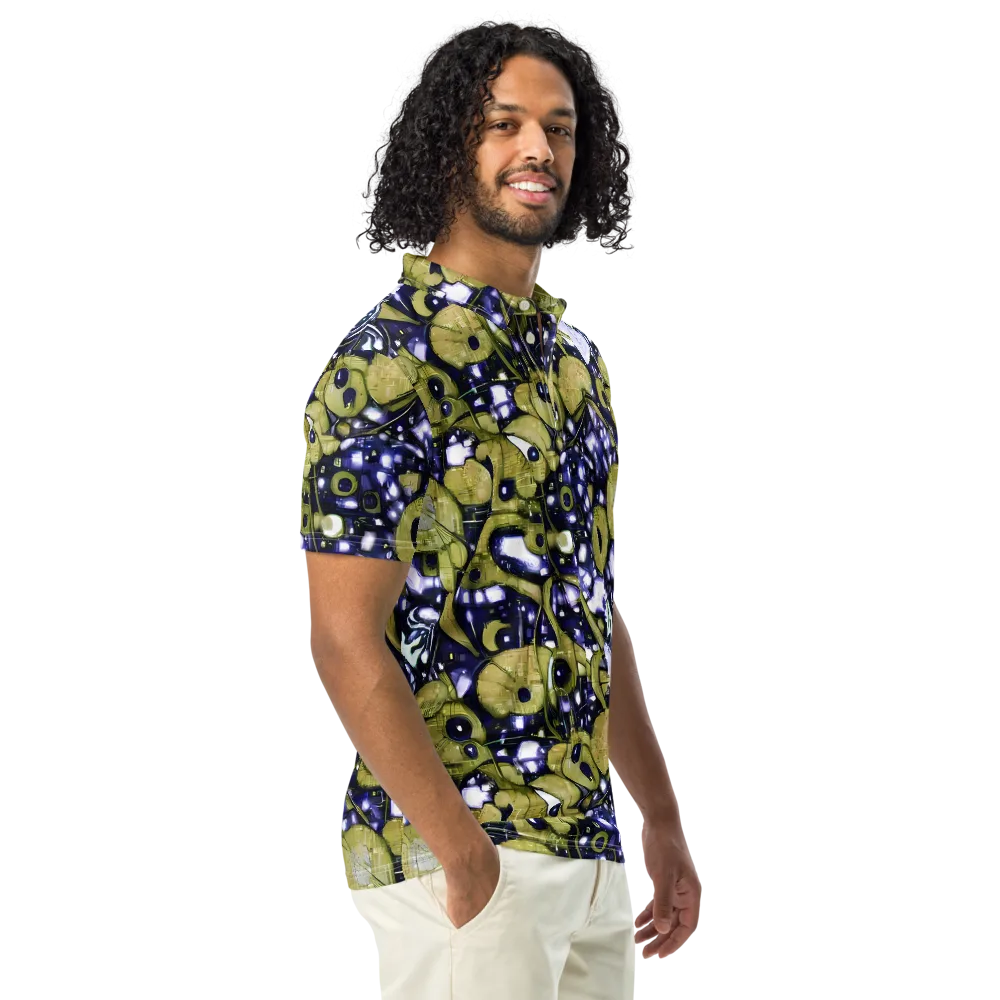 Olive Afterglow on Men's Slim Fit Polo Shirt — Right Front
