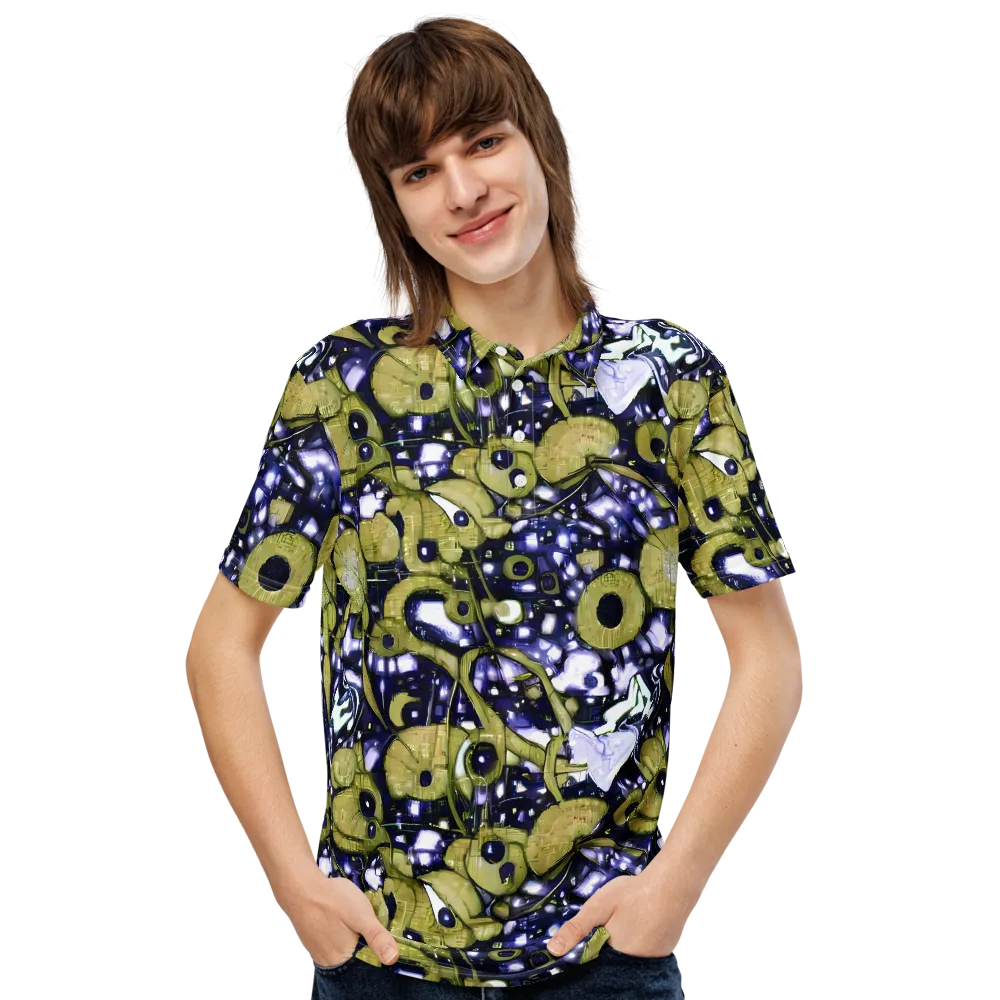 Olive Afterglow on Men's Slim Fit Polo Shirt — Front
