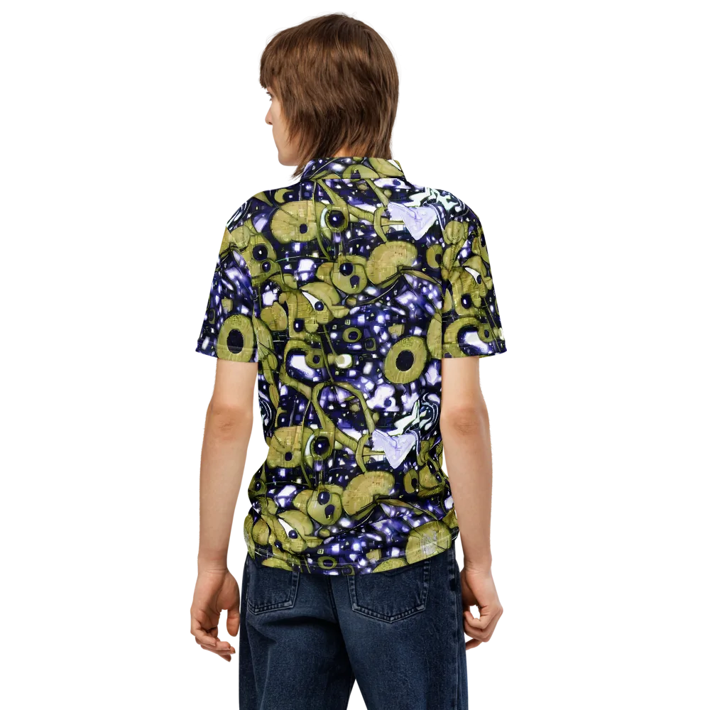 Olive Afterglow on Men's Slim Fit Polo Shirt — Back
