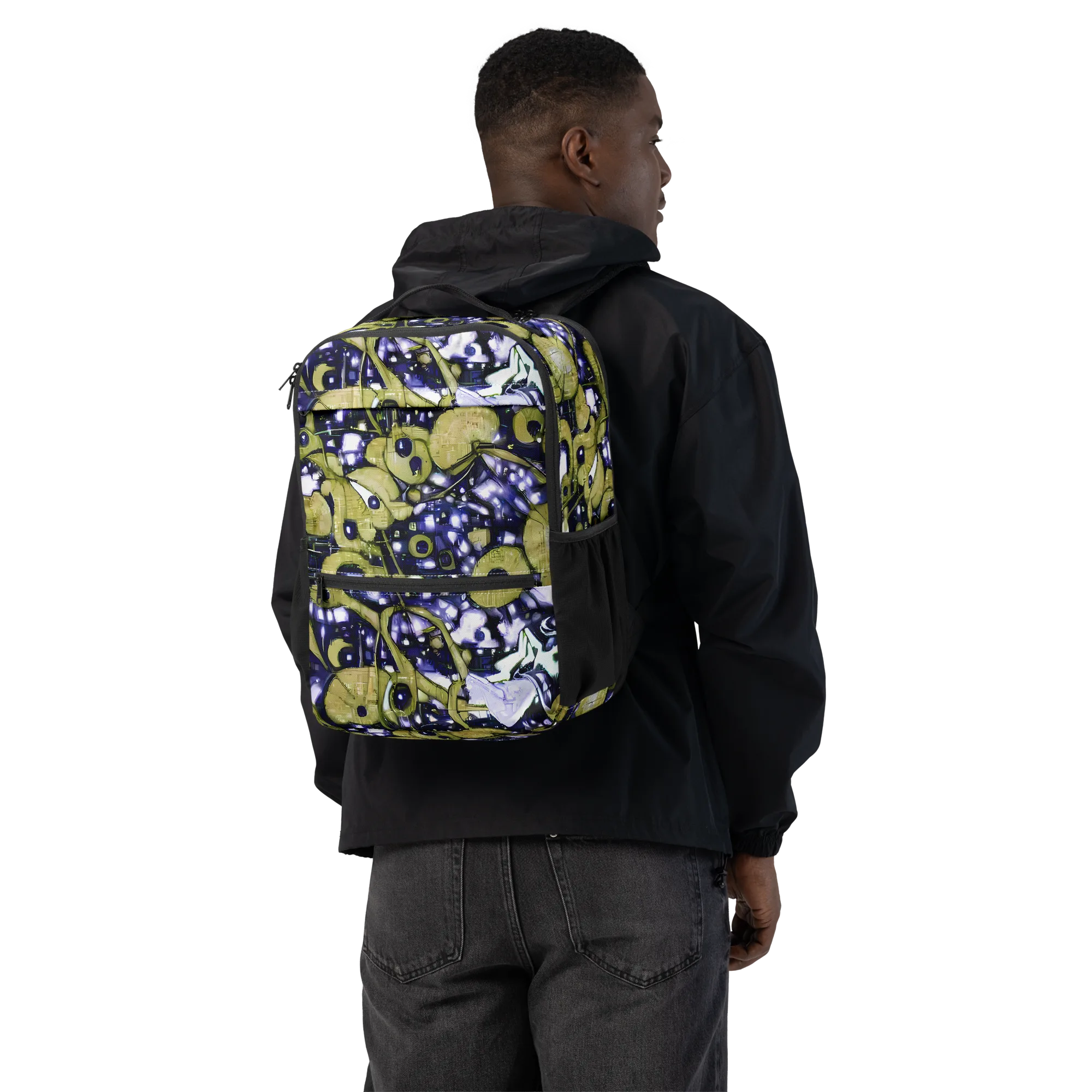 Olive Afterglow on Utility Backpack — Back