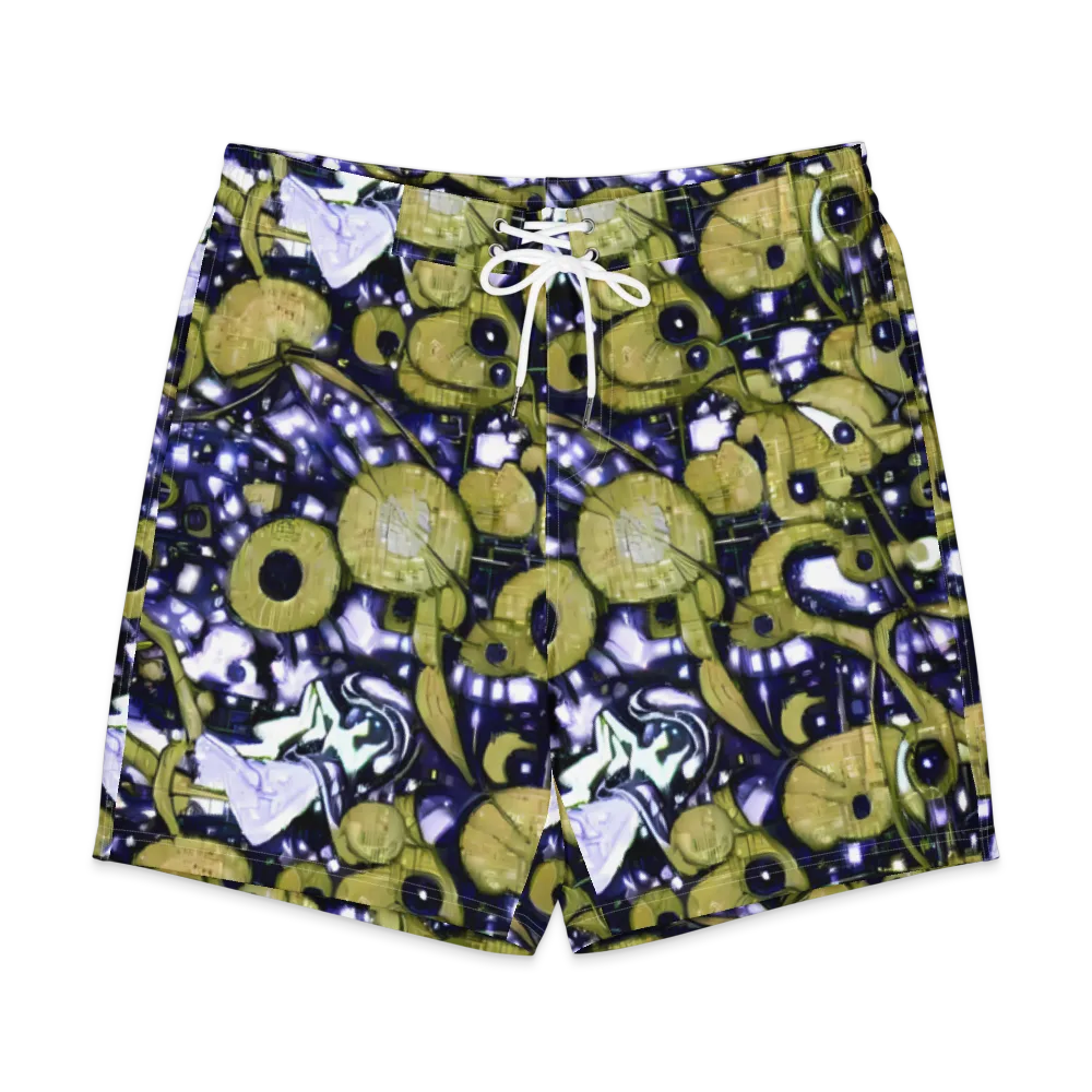 Olive Afterglow on Men's Board Shorts — Front