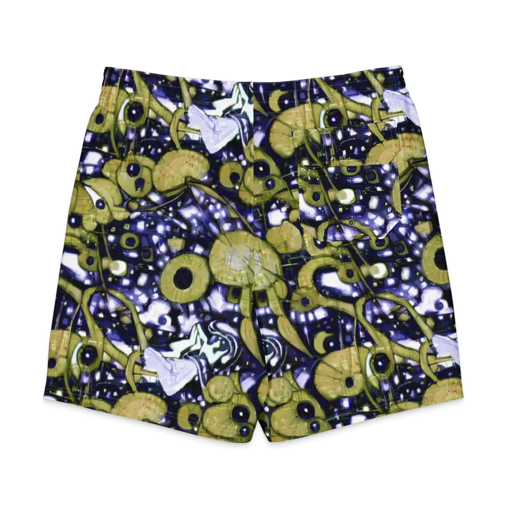 Olive Afterglow on Men's Board Shorts — Back