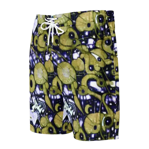 Olive Afterglow on a Men's Board Shorts