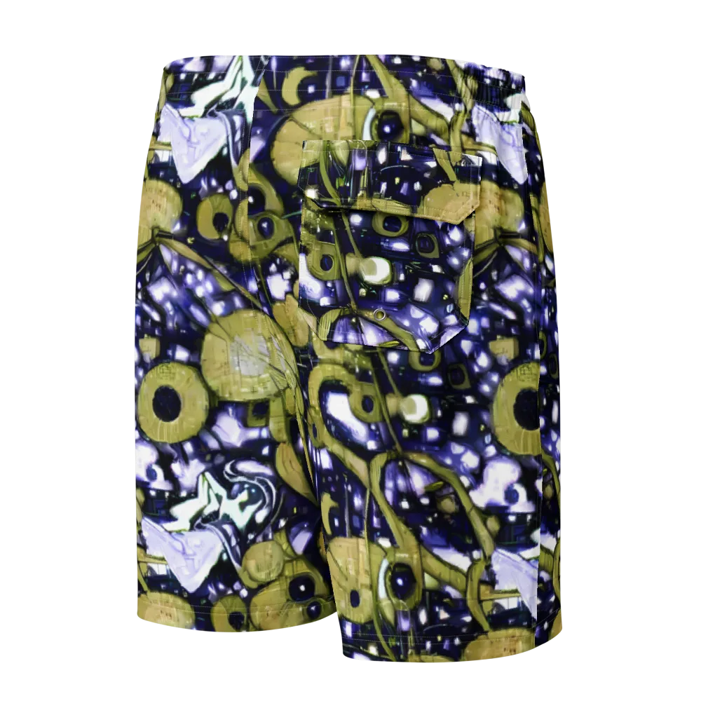 Olive Afterglow on Men's Board Shorts — Back
