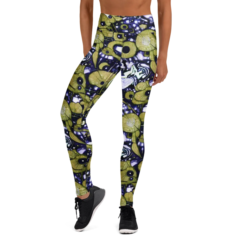 Olive Afterglow on Yoga Leggings — Front