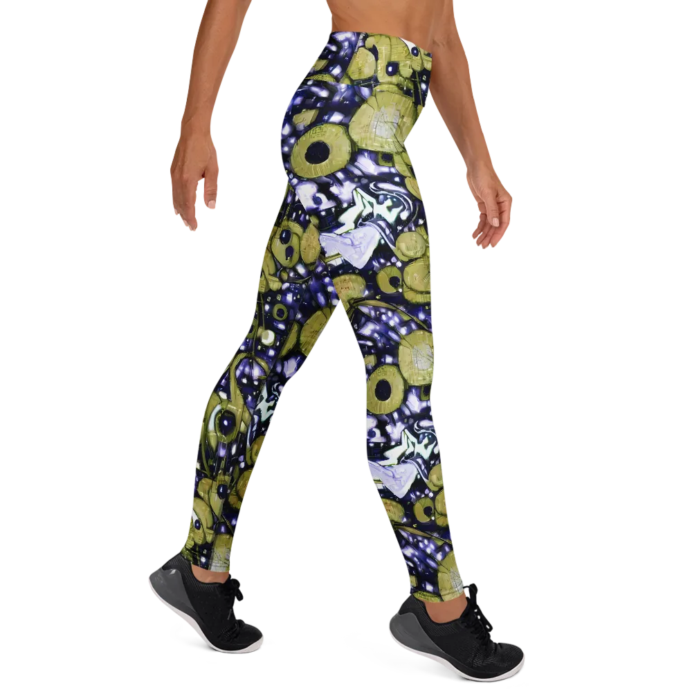 Olive Afterglow on Yoga Leggings — Right