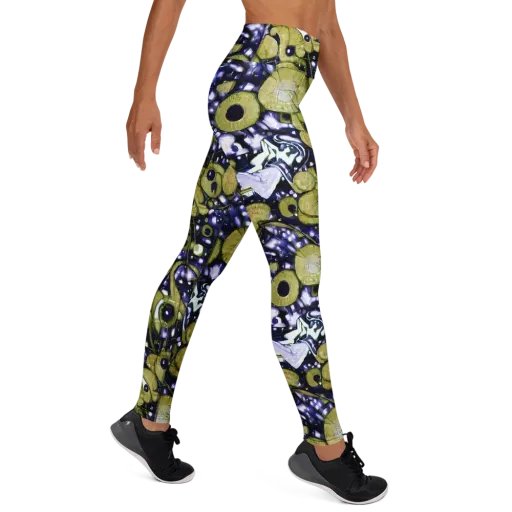 Olive Afterglow on a Yoga Leggings