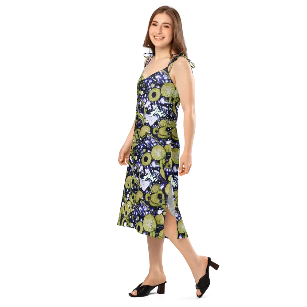 Olive Afterglow on Slip Dress — Left Front