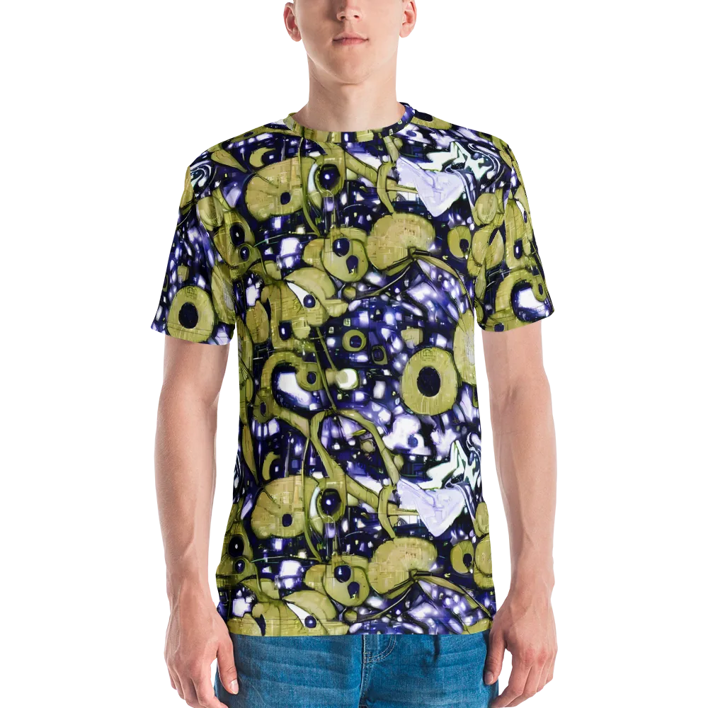 Olive Afterglow on Men's Crew Neck T-Shirt — Front