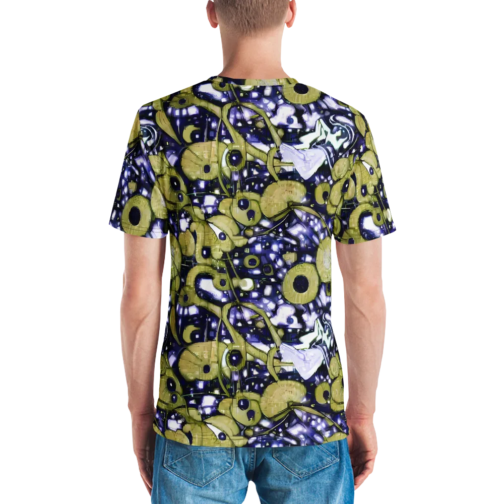 Olive Afterglow on Men's Crew Neck T-Shirt — Back