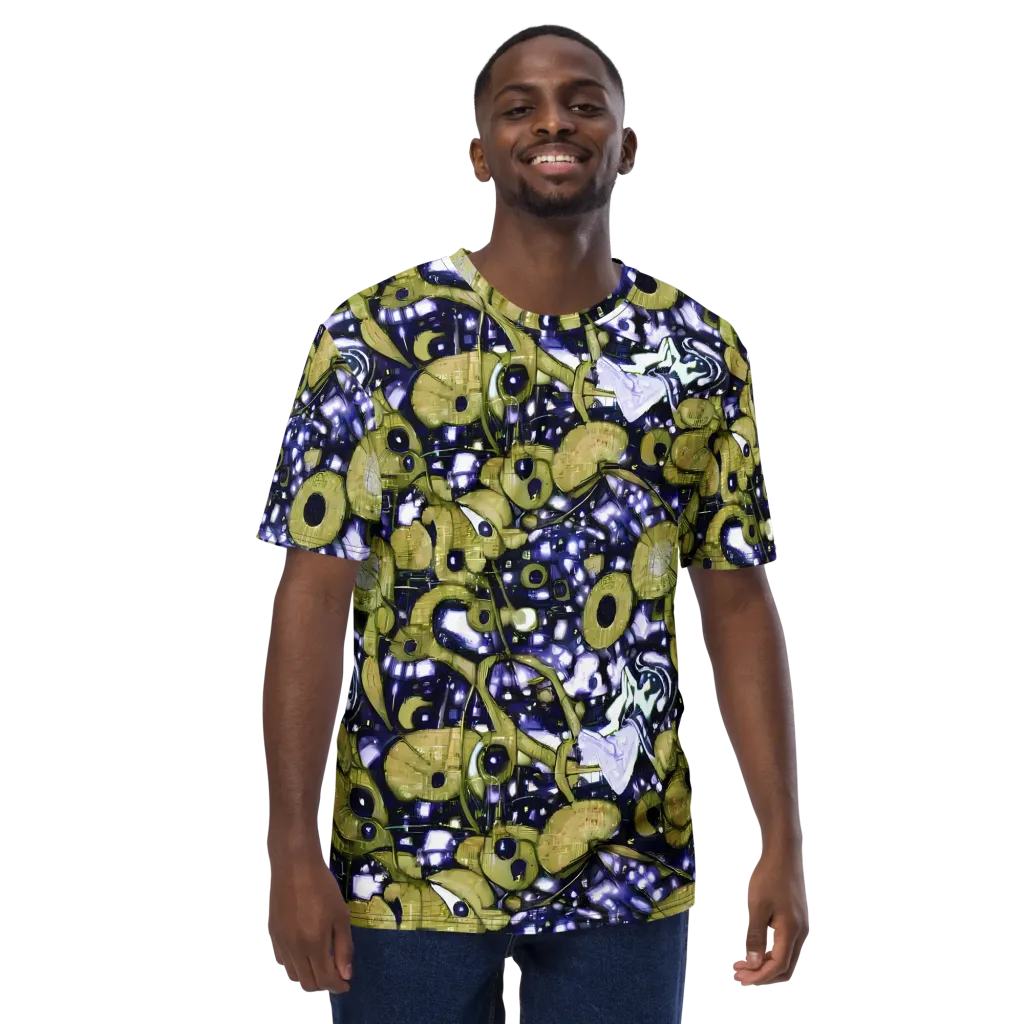 Olive Afterglow on Men's Crew Neck T-Shirt — Front