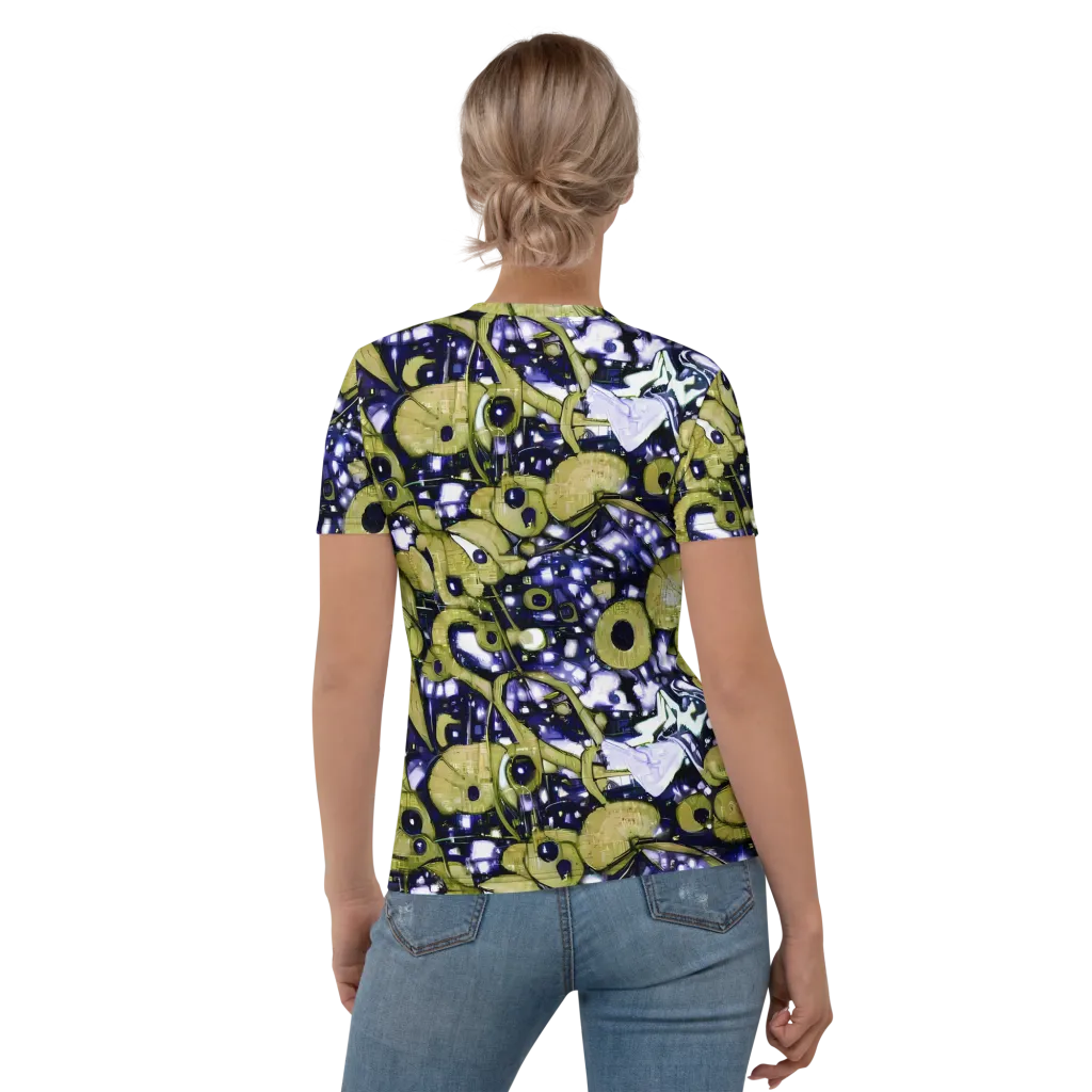 Olive Afterglow on Women's Crew Neck T-Shirt — Back
