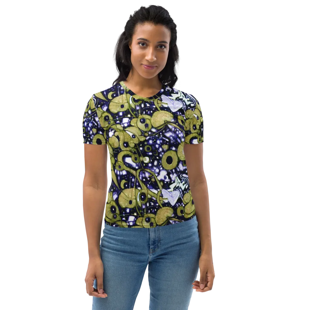 Olive Afterglow on Women's Crew Neck T-Shirt — Front
