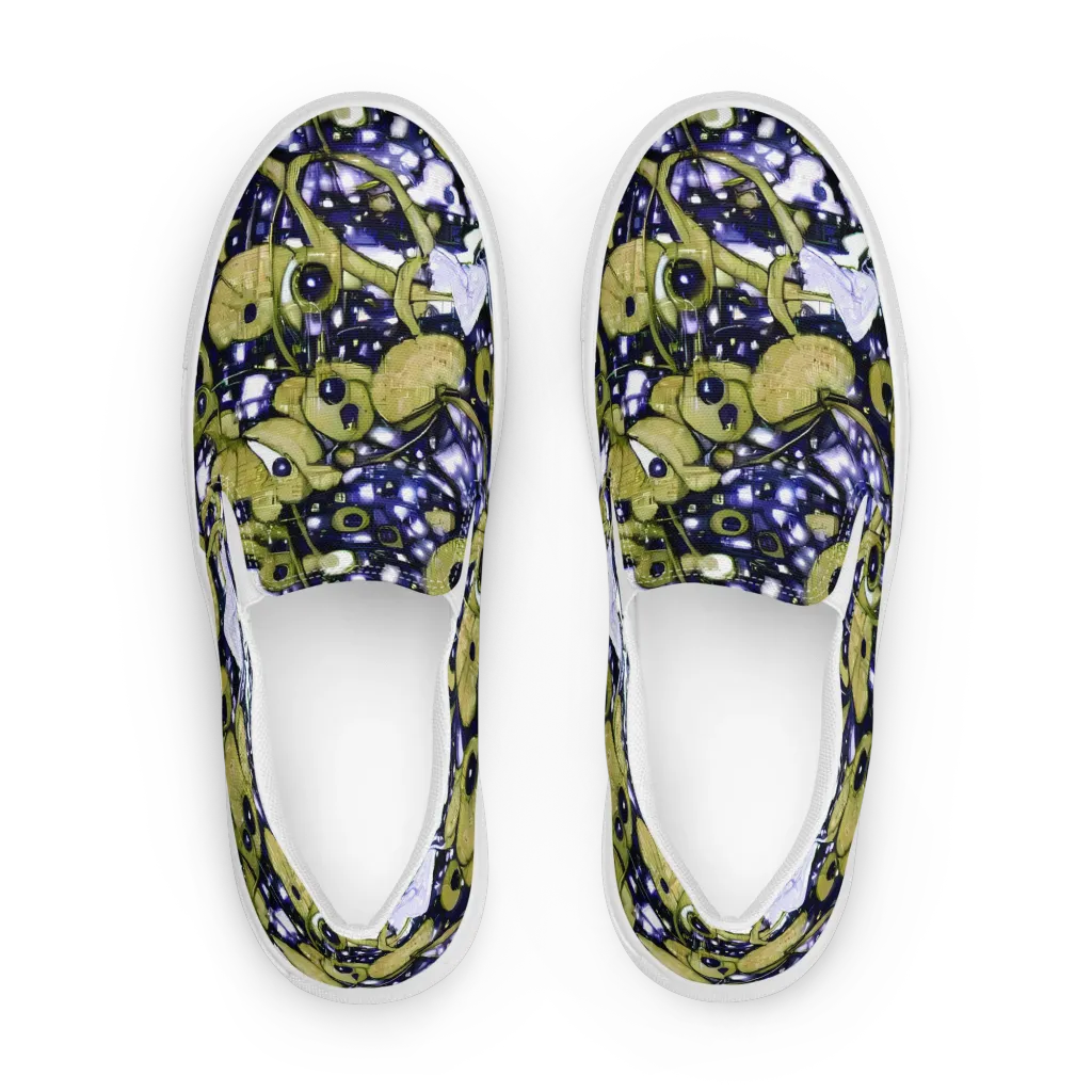 Olive Afterglow on Men's Slip-On Canvas Shoes — Front