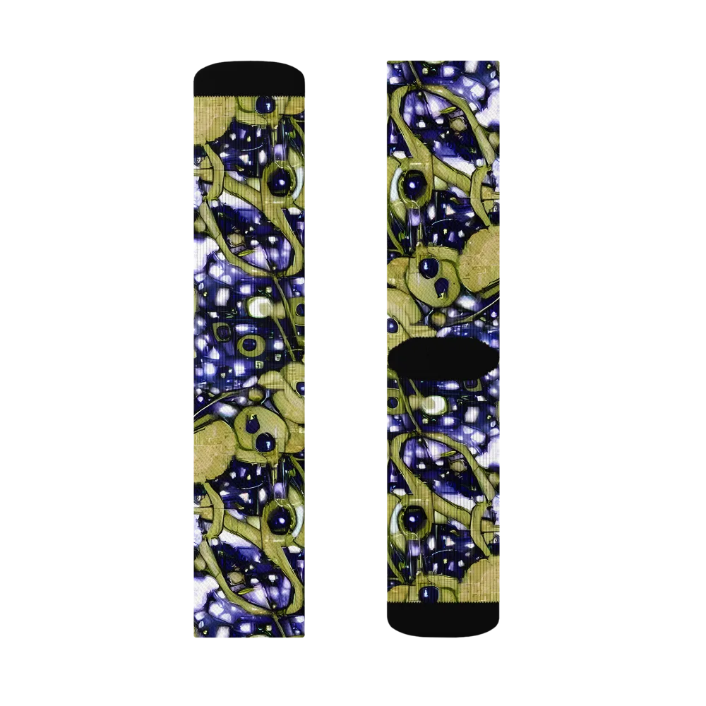 Olive Afterglow on Socks — Left Sock