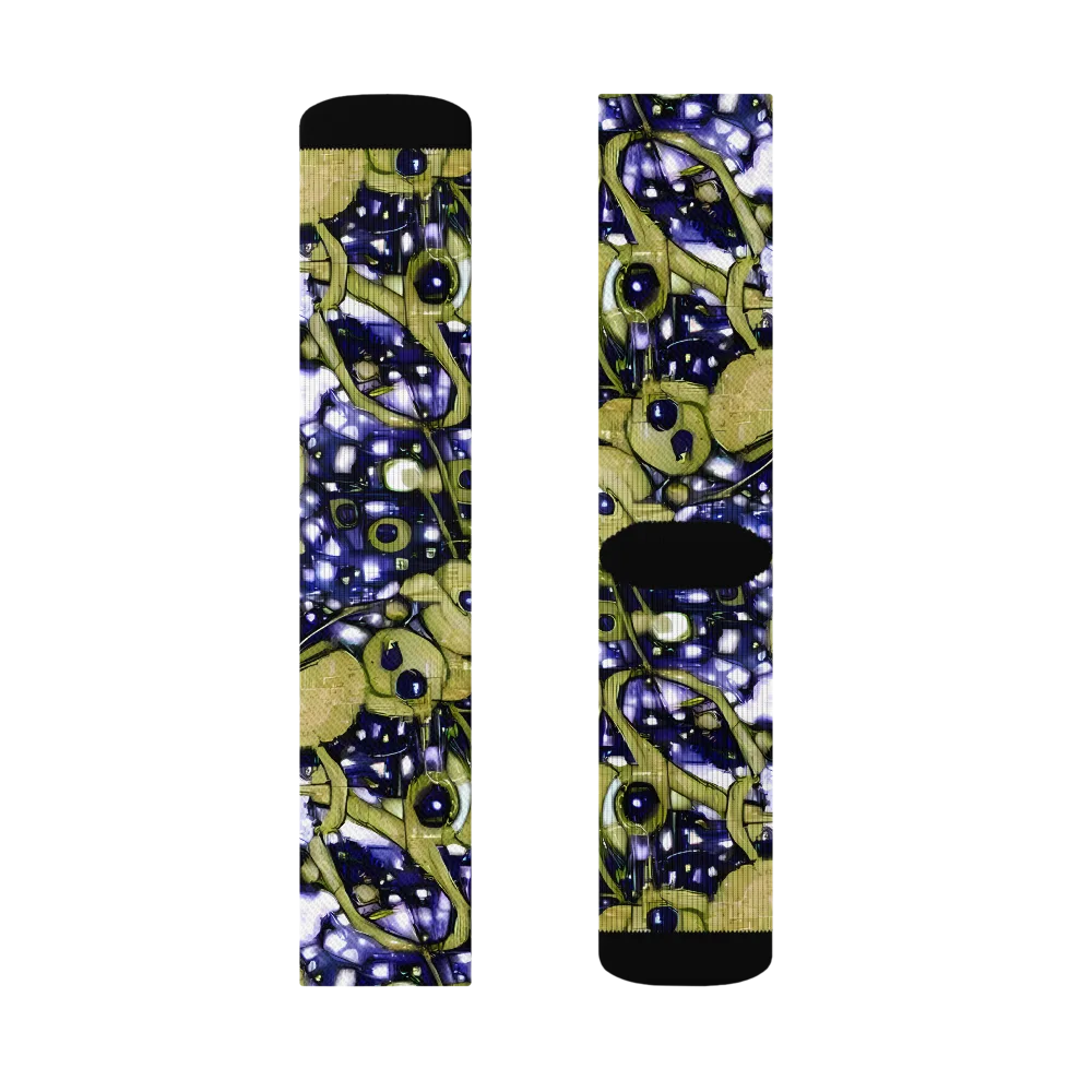 Olive Afterglow on Socks — Right Sock