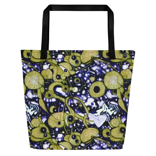 Olive Afterglow on a Large Tote Bag W/ Pocket