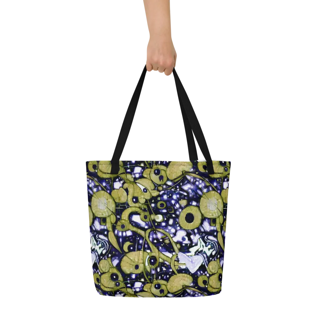 Olive Afterglow on Large Tote Bag W/ Pocket — Front