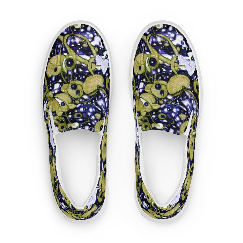 Olive Afterglow on Women's Slip-On Canvas Shoes — Front